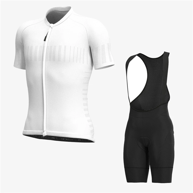 

White Short sleeve Cycling Jersey Set 2021 Pro Team summer Bicycle Cycling Clothing Fashion sports breathable