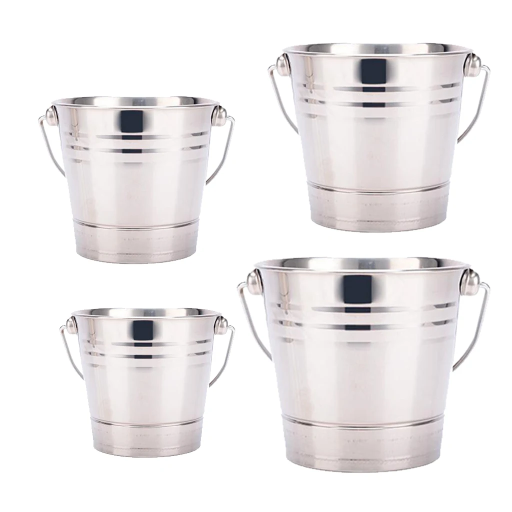 

Stainless Steel Ice Bucket Champagne Wine Bucket Cooler for Bar Restaurant