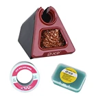 Электрический паяльник JCD 820 из алюминиевого сплава, подставка-держатель с медным шариком для сварки и очистки, припой с проводом RMA flux