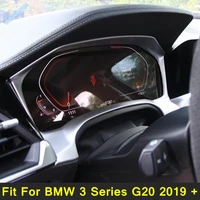 car styling dashboard instrument panel screen frame cover trim carbon fiber look matte fit for bmw 3 series g20 2019 2022