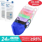 Маски рыбные FFP2, многоразовые, одобренные fpp2, KN95, 10-100 шт.