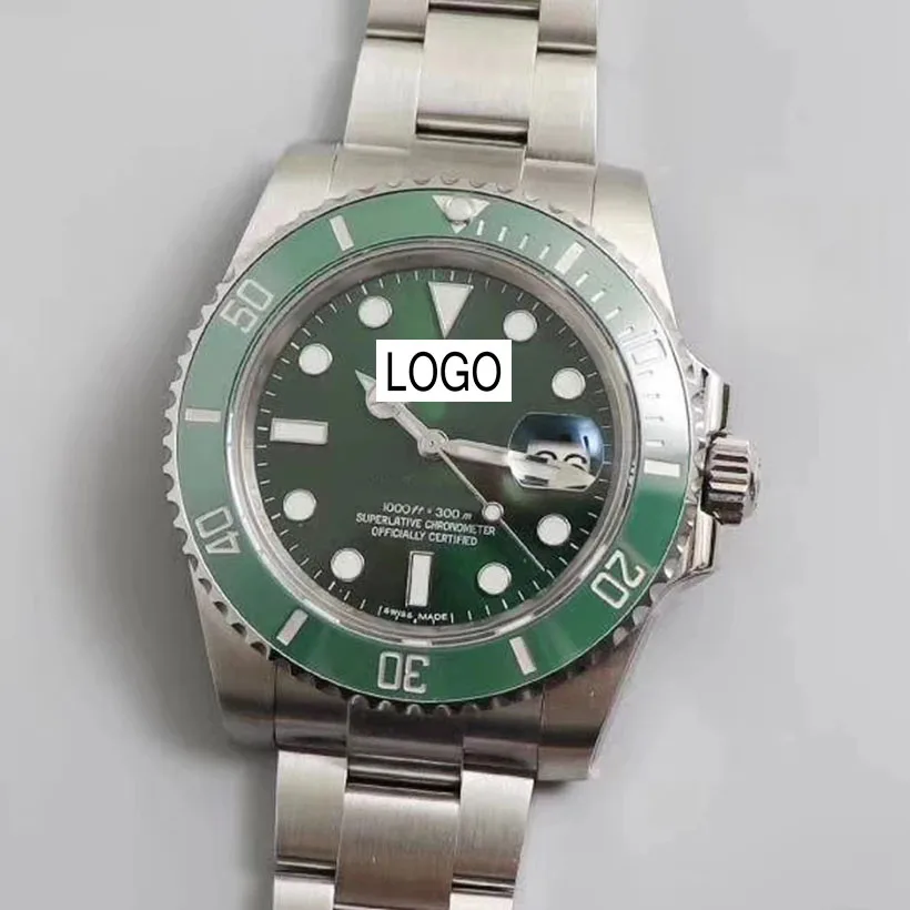 

High-end watch 904L Luxury Green Sub-Marine mechanical watch 1:1 men's ceramic bezel sapphire glass diving NOOB ETA 3135 AAA +