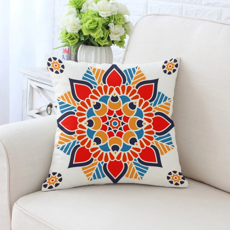 Morocco напечатанная Подушка с узором в виде квадратов Чехлы поясная подушка крышка