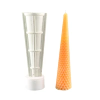 home decoration honeycomb conical shape candle mold 6 529 5cm kaarsen maken silicone mold resin mold