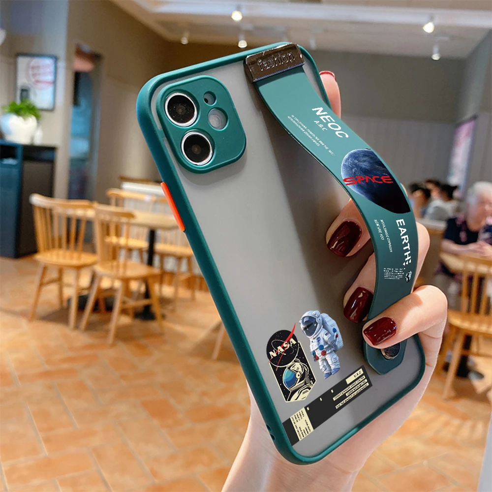 Чехол с ремешком на запястье астронавтом для Xiaomi Redmi Note 10 Pro 5G 10S 2 7 8 6 5 5A Prime