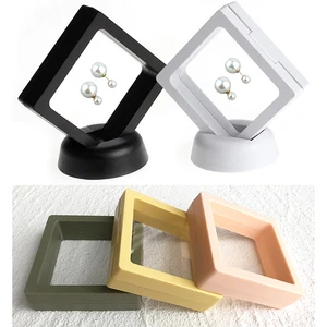 Подвесная витрина для домашних животных, чехол, черный, белый, пластик, 3D, серьги, монеты, драгоценные камни, кольцо, ювелирные изделия, выставочный стенд, держатель коробки 7*7*2 см