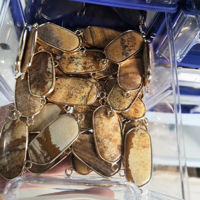 2 шт./компл. натуральная желтая картина Далматин подвеска-Шарм с камнем