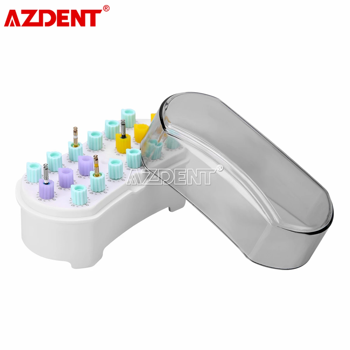 

Dental Disinfection Box Counting sterilization Box Autoclave Sterilizer Case Burs Endo Files Holder With Count 12 Knobs