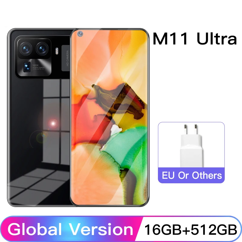 

Смартфон M11 Ultra, 16 + 512 ГБ, 10 ядер, 24 + 48 МП, Android 10, 6800 мАч