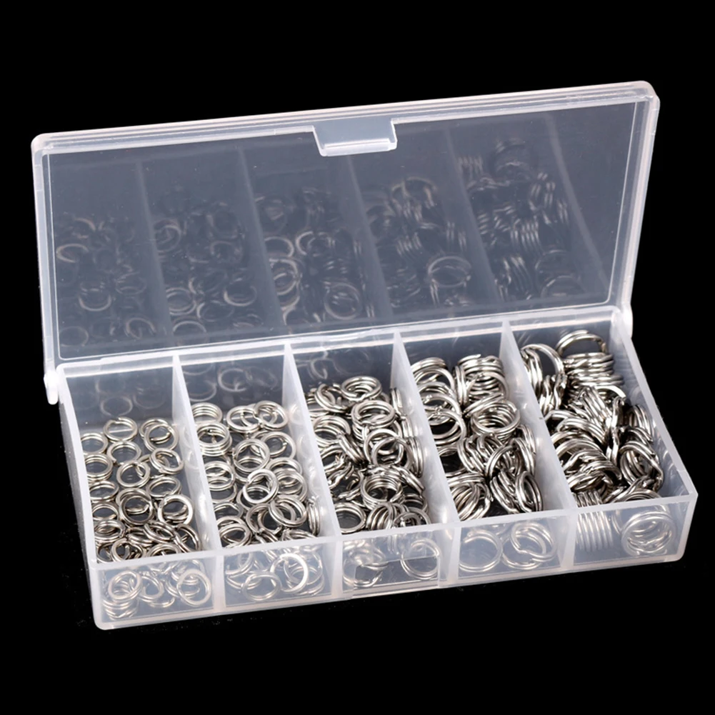 

5-9mm Fishing Split Rings Swivel Lure Double Circle Round Snap for Hook Rig Lead Attached Fishing Tackle Accessories
