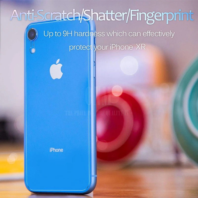 Передняя и задняя Защита экрана для iPhone XR закаленное стекло защита от отпечатков