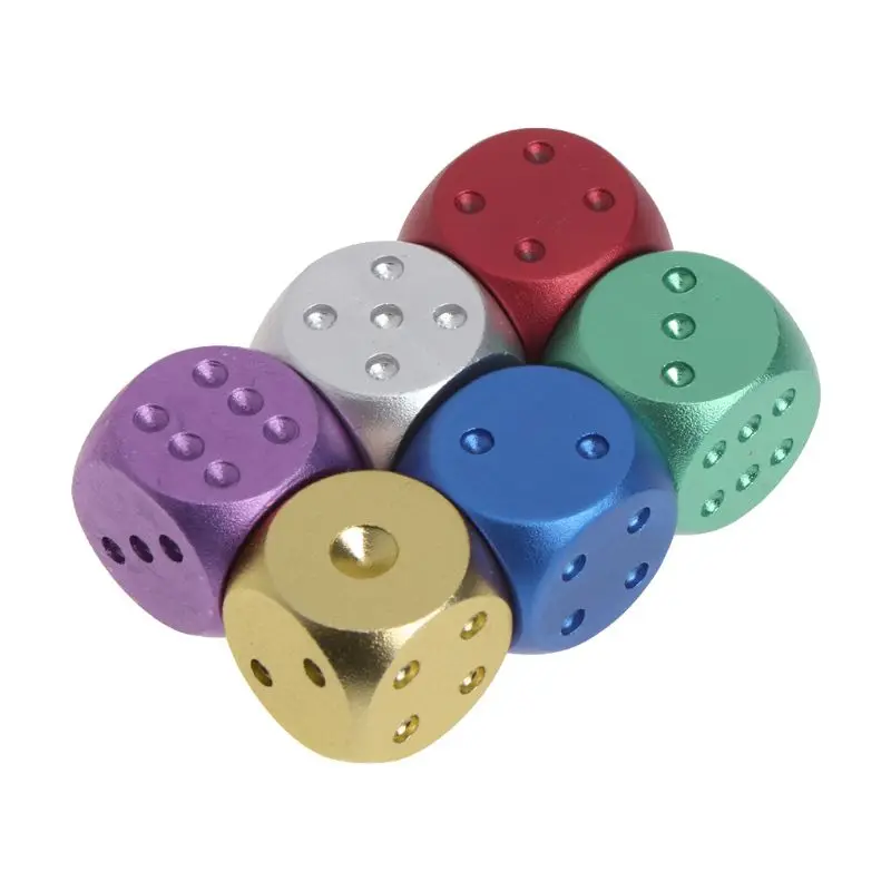 Кубики алюминиевые многогранные металлические твердые Клубные бар игральные