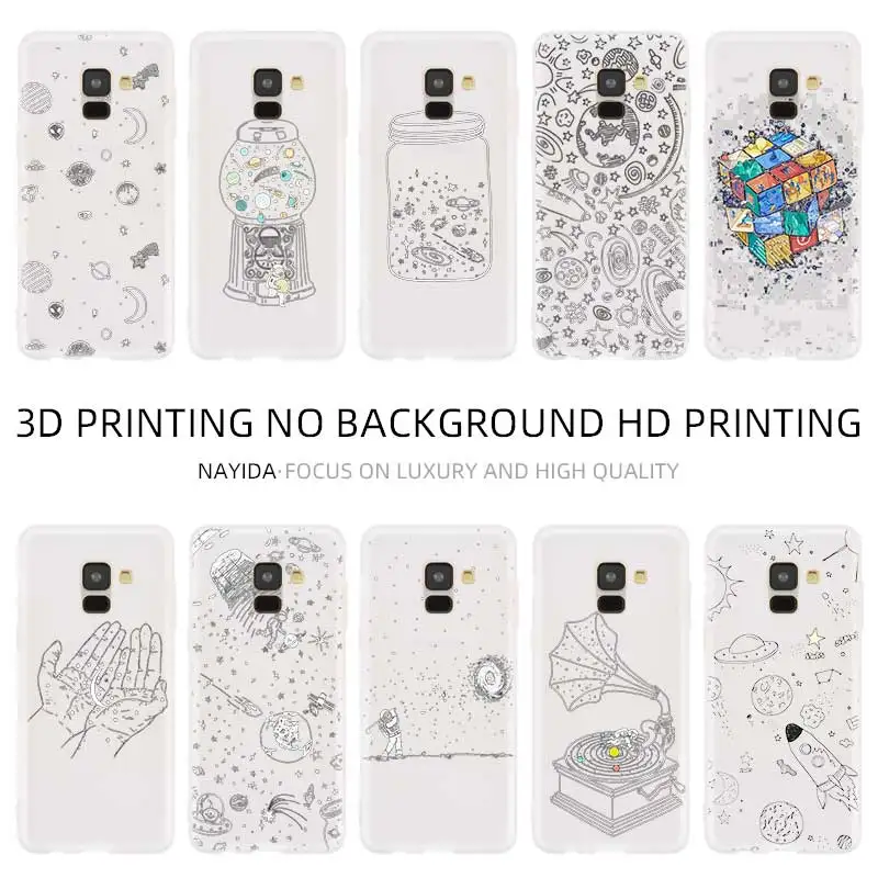 Чехол для телефона Galaxy A10 A30 A40 A50 A60 A70 A80 A90 A6 A8 A9 A7 A5 Plus 2018 2017 2016 Космос Луна астронавт