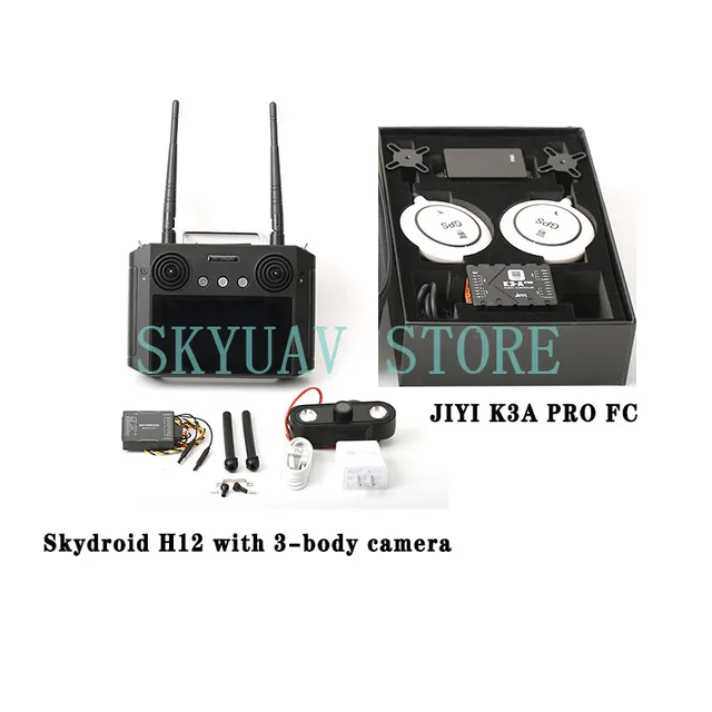 JIYI K3A Pro + Skydroid H12 with 3-body camera