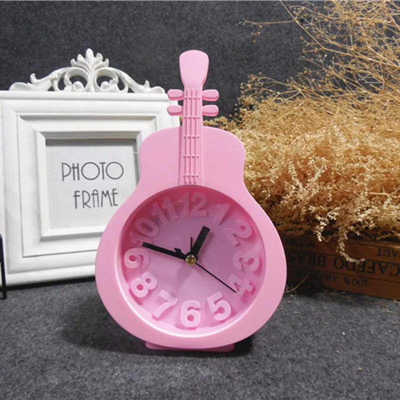 Креативные Часы Будильник ярких цветов маленькие часы без звука модные детские