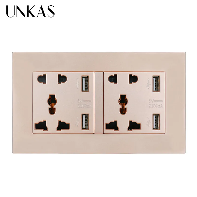 Универсальная Розетка с 5 отверстиями 4 USB-порта | Обустройство дома