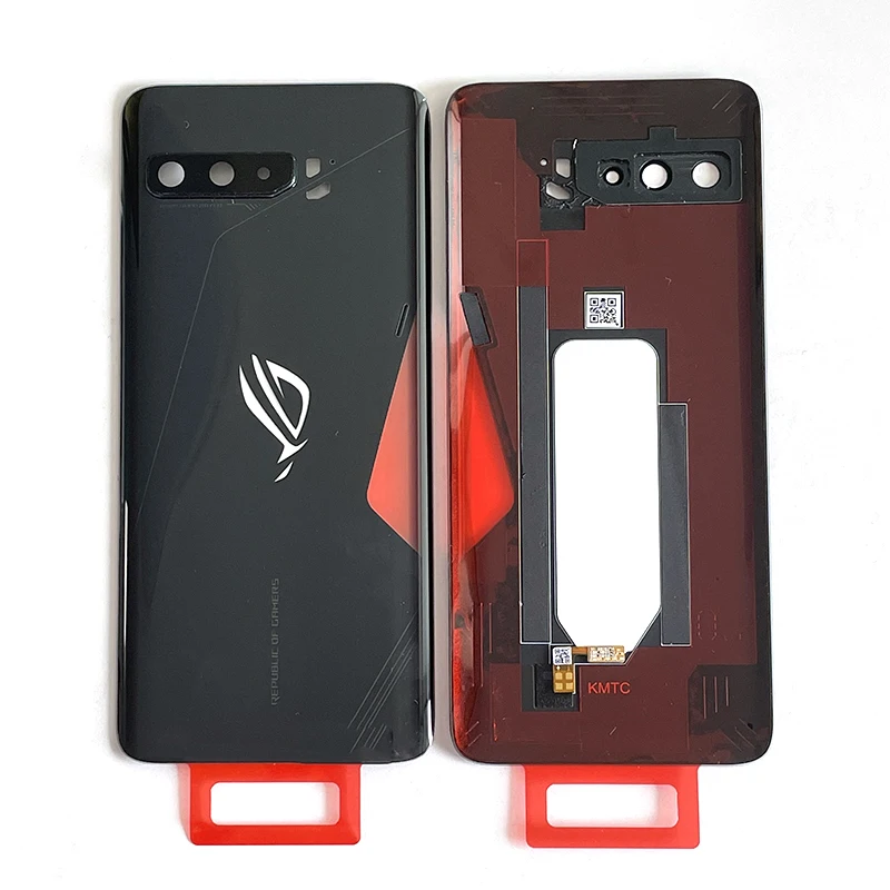 6,59 "Original para Asus ROG 3 ROG Phone 3 ZS661KS Strix, cubierta trasera, lente de marco de c&aacute;mara + pegatina 3M, carcasa de vidrio de bater&iacute;a para puerta trasera-1
