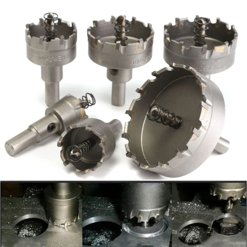 

6Pcs HSS Hole Saw Set Tungsten Carbide Tip TCT Core Drill Bit Hole Saw For Metal Stainless Steel Cutter Top Quality