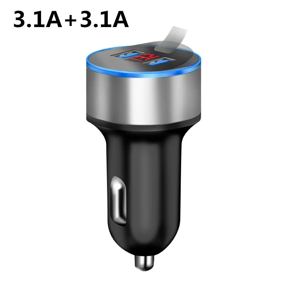 5А автомобильное двойное USB зарядное устройство Быстрая зарядка QC3.0 VOOC DASH мобильный телефон 2 порта Зарядка для iPhone samsung планшет MTK автомобильное зарядное устройство - Тип штекера: 3.1A silvery