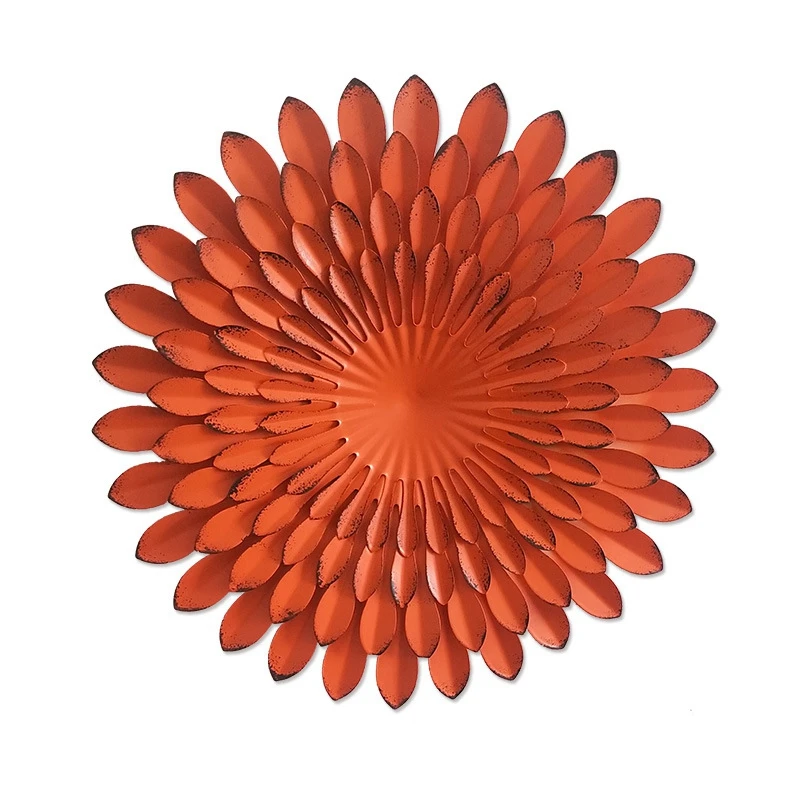 

12 Inch Iron Art Emulation Flower Ornament Home Wall Hanging Flower Ornament Decor Living Room Sunflower Decor