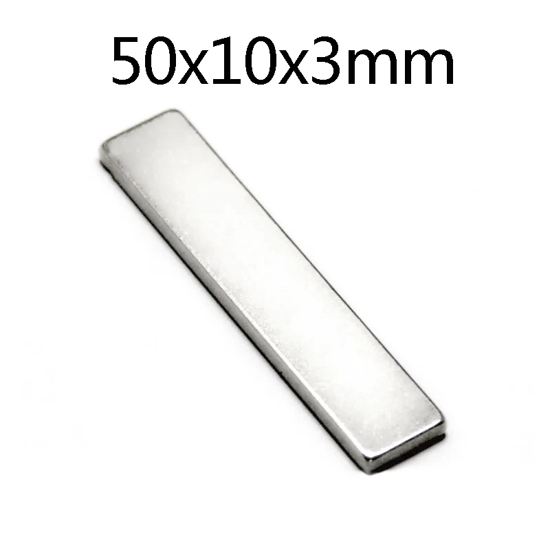 

Мощный Неодимовый магнит N35 50 х10х3 мм, лист 50 х10х3 мм, 1/2/3 шт.