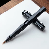 black metal calligraphy pen soft hair fountain absorbent writing brush watercolor painting drawing tool school supply stationery