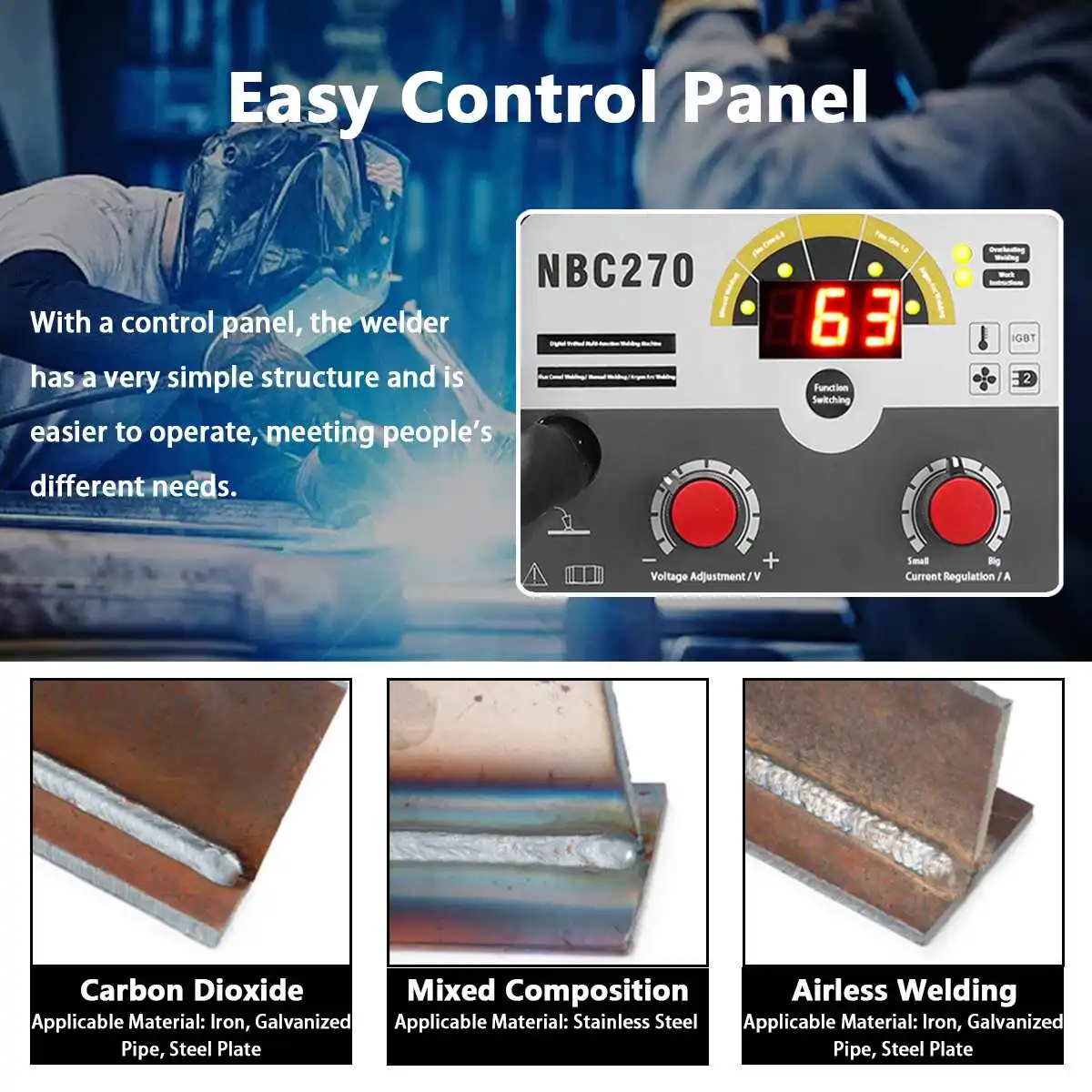 Сварочный аппарат 3 в 1 MIG ARC TIG портативный сварочный инвертор 220 В синергический