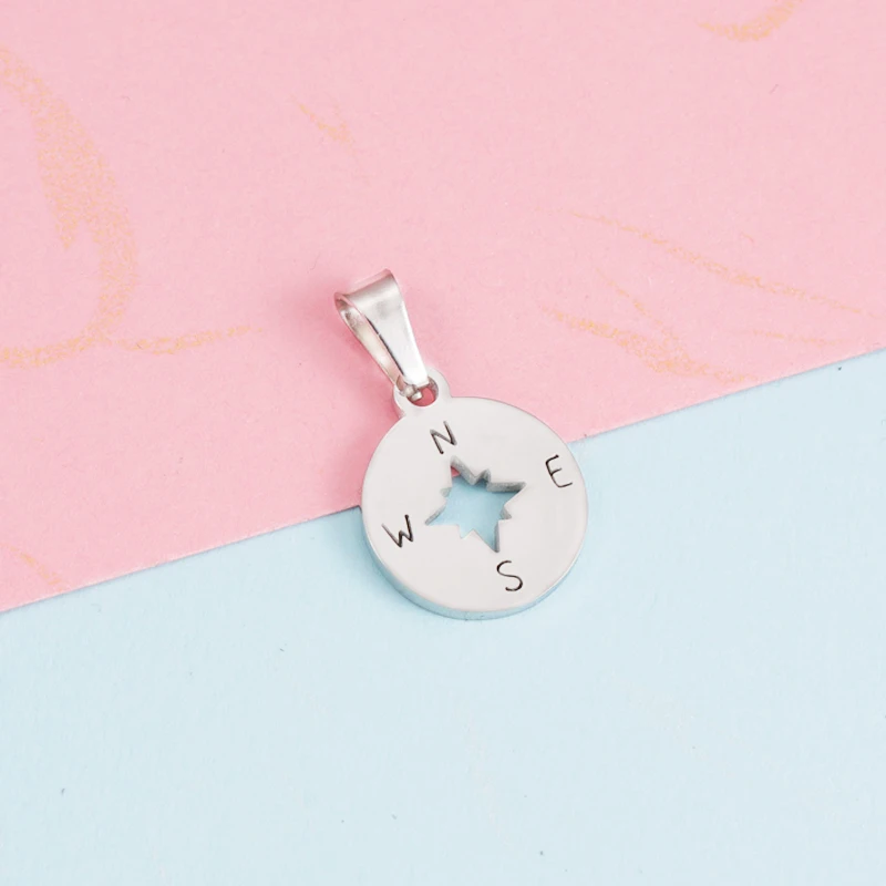 Fnixtar 20 шт. 12 мм зеркальные полированные полые брелоки из нержавеющей стали для