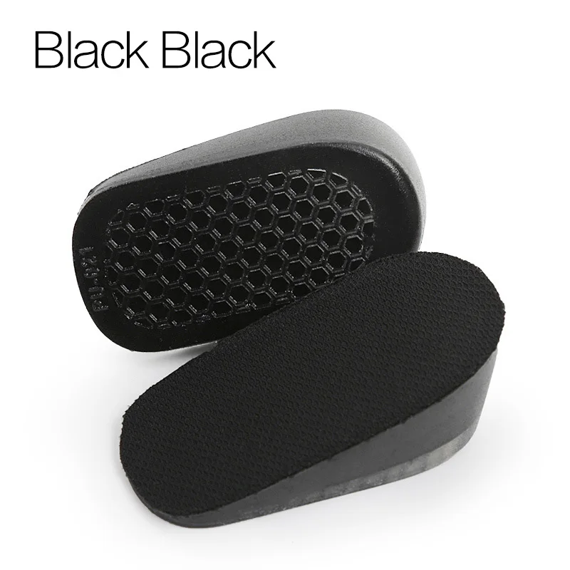 Black Black L Size Новые увеличивающие рост Стельки колодки подошвы для обуви для женщин и мужчин силиконовый гель Лифт Невидимый Увеличение обуви вставки для пяток мягкие вставки - Цвет: Black Black L Size