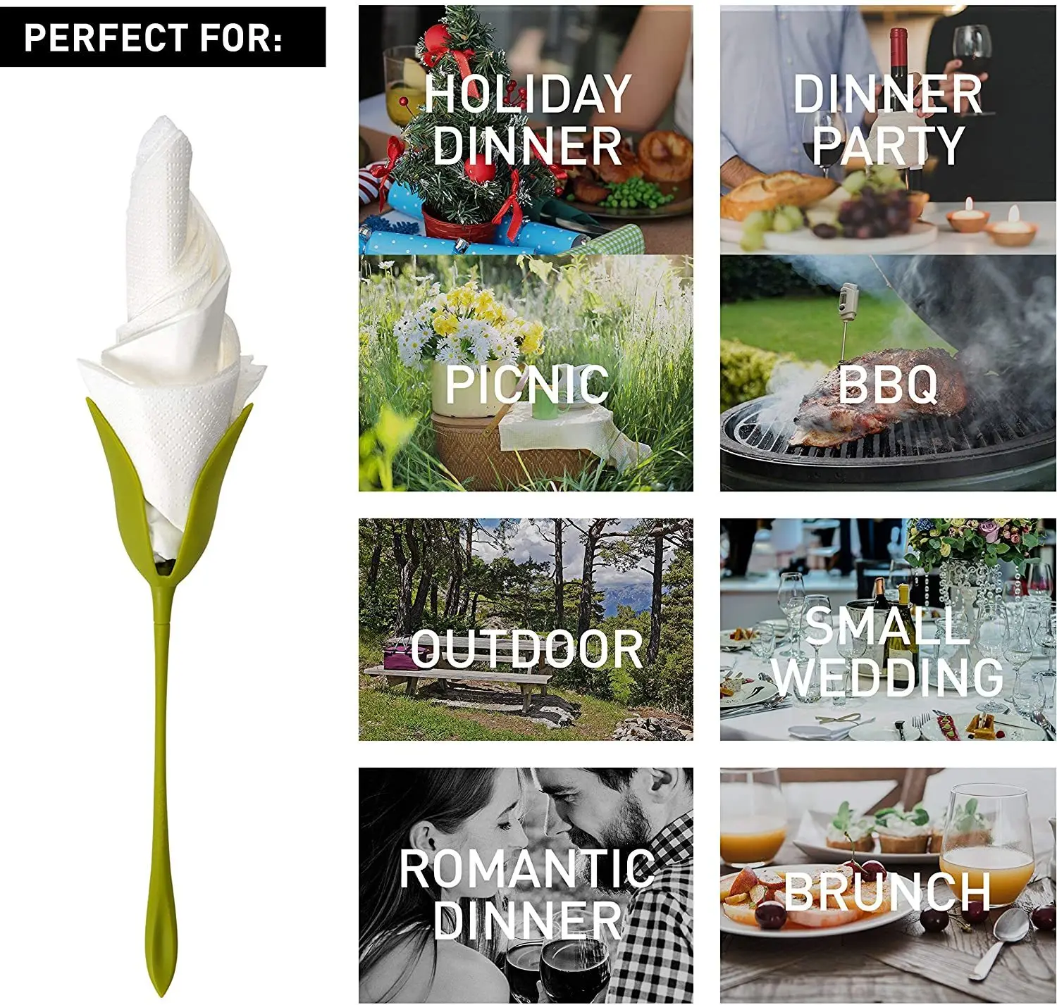

4pcs Napkin Holder Household Gathering Paper Towel Holder Tool Roll Flower Serviette Holder Decoration Table Arrangements