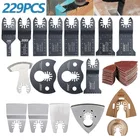 229 шт. Быстросменные Сменные многофункциональные инструменты, комплекты колеблющихся полотен пилы, резка металла, полировка, удаление лезвия пилы, аксессуары NEWONE