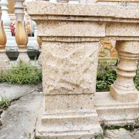 57cm 22 44in classic stone texture cast in place plain balcony gardening concrete post corner baluster column connection mold