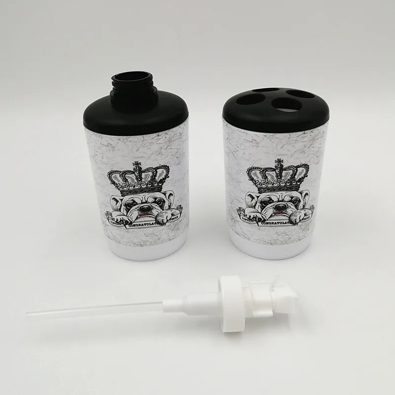 Crown Dog набор для ванной комнаты 6 шт. диспенсер мыла держатель зубной щетки