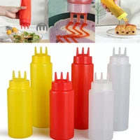 pe extrusion bottle three hole condiment distributor sauce vinegar ketchup container ketchup mustard bottle condiment dispenser