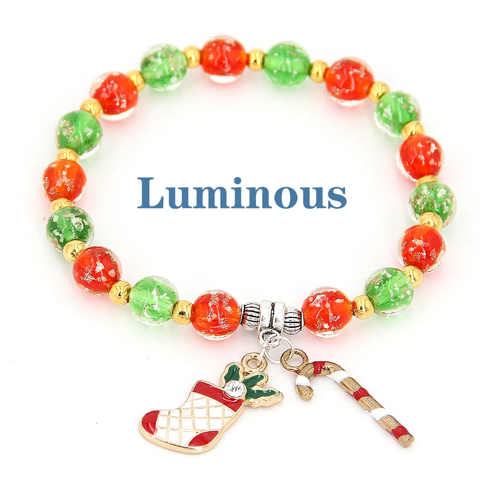 Новый браслет Рождество 2020 мадам эластичный снежинка подвеска с Санта Клаусом