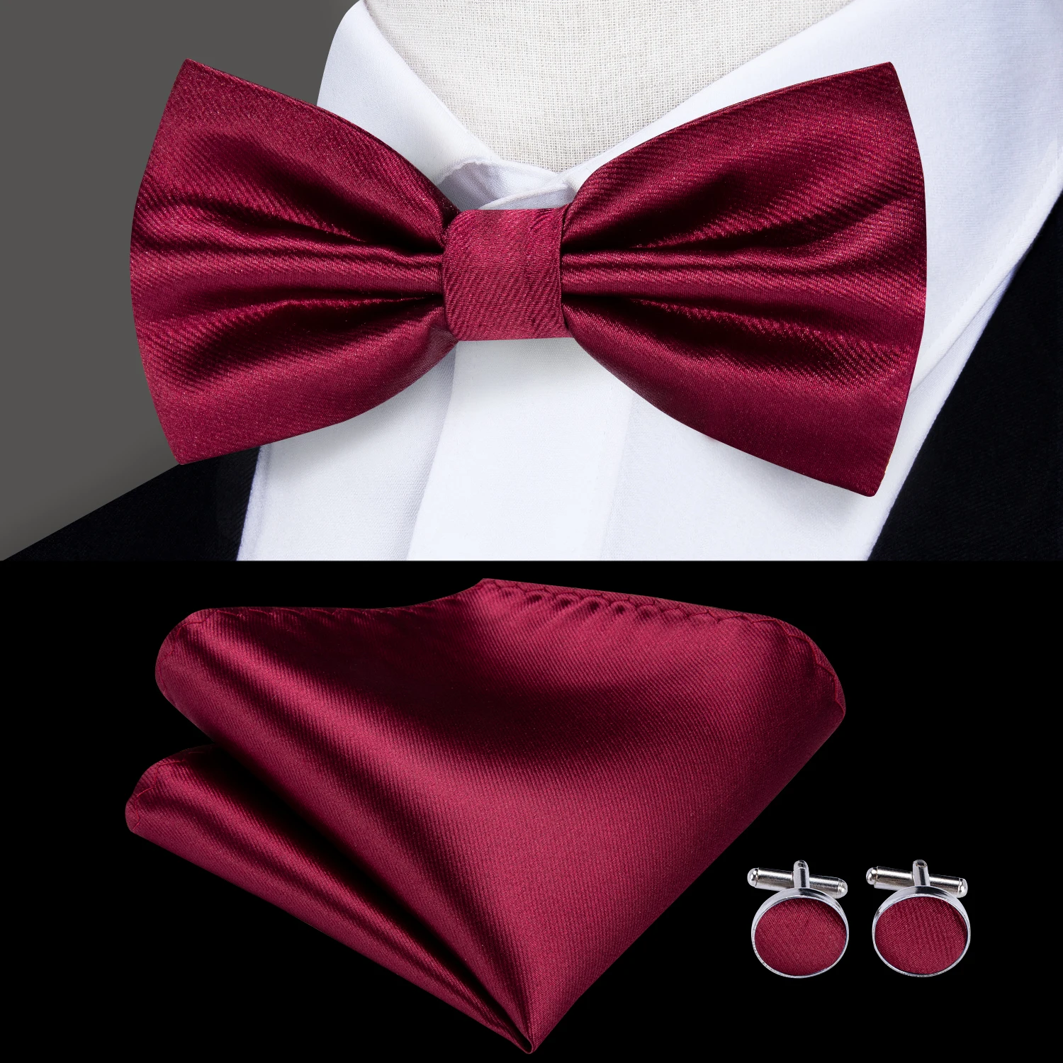 Hi Tie Роскошный шелковый для взрослых мужской набор из кукольных золотых