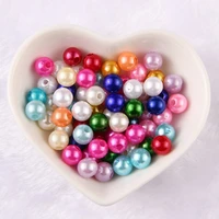 boliao diy 80pcs 88mm round beeds acryl flat back appliques sew on bagsclothes decoration bracelet making r337