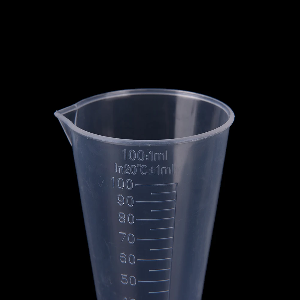 

50ml/100ml Transparent Plastic Cone Measuring Cup With Scale Graduated Cylinders School Laboratory Kitchen Measure Accessories