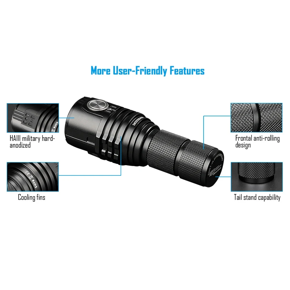 Billig IMALENT MS03 LED Taschenlampe 13000Lumen Scheinwerfer CREE XHP 70 High Power Max 324 Meter Für Camping Scheinwerfer Notfall Lampe