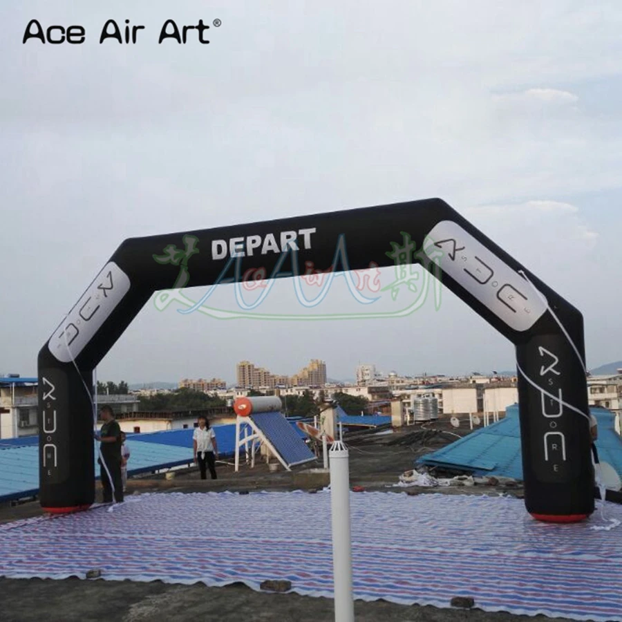 Бесплатный дизайн черная надувная АРКА с принтом для рекламы|line| |