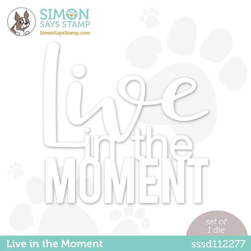 

JC LIVE in the MOMENT Letters Cutting Dies for Scrapbooking Dies Cut Craft Stencil Handmade Card Make Model Template Decoration