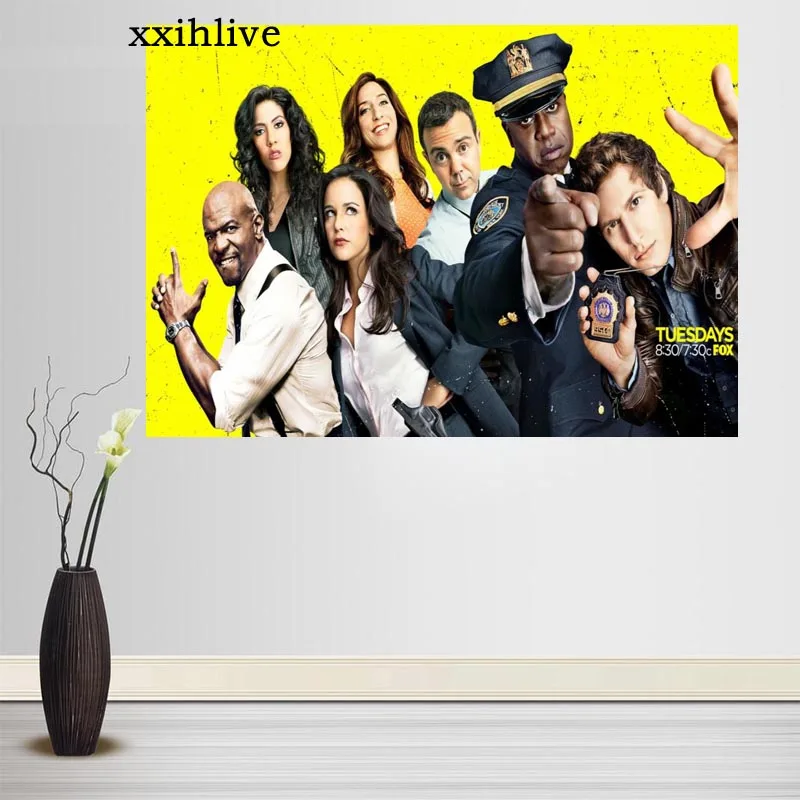 Оригинальная ТВ-серия Brooklyn девять-девять шелковых тканей Холщовый плакат