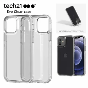 original tech21 evo clear super anti drop transparent case for iphone 1312 mini for iphone 13121312 pro1312 pro max cover free global shipping