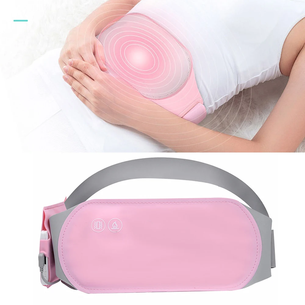

USB Electric Heating Waist Belt Pain Relief Warm Uterus Far Infrared Heated Belt Relieve Dysmenorrhea Female Body Heater Belt
