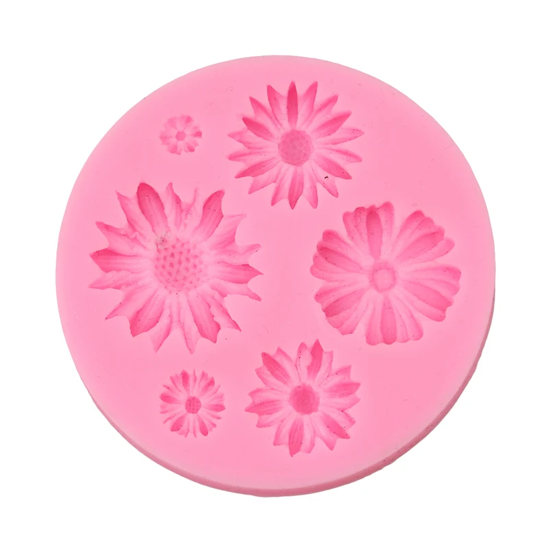 DIY 3D в форме цветка из силикона торт плесень помадки мыла льда желе формы выпечки
