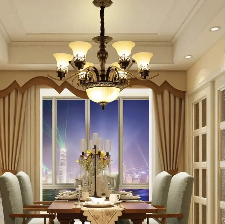 Кованая Железная американская педантная лампа в стиле ретро потолочный