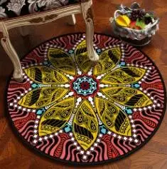 Diameter 100CM Национальный и классический стиль Мандала Круглый Пол Ковер Европейская классическая подвесная корзина украшение медитационная йога коврик Dia120cm - Цвет: Diameter 100CM