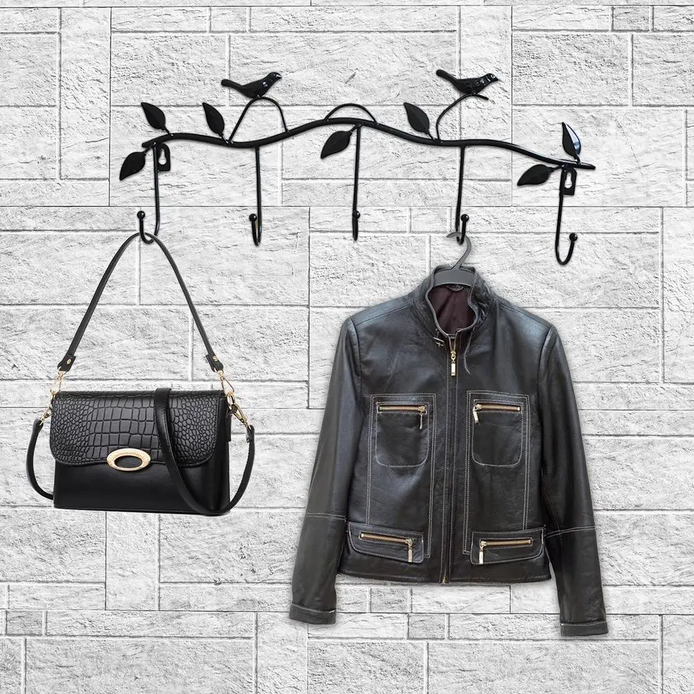 Настенная полка для хранения в прихожей винтажная кованая железная птица 5