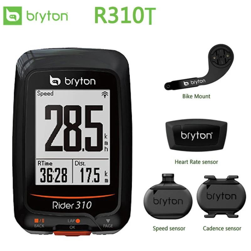 R310T DHL велокомпьютер bryton Rider 310/405/530 Водонепроницаемый GPS для велосипеда Велосипедный компьютер Спидометр для велосипеда частоты вращения педалей аксессуары для датчиков - Цвет: R310T