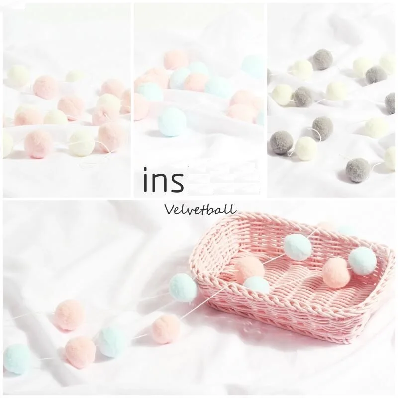 2 м Nordic Стиль ручной работы ручная работа шерстяными шариками для детской комнаты